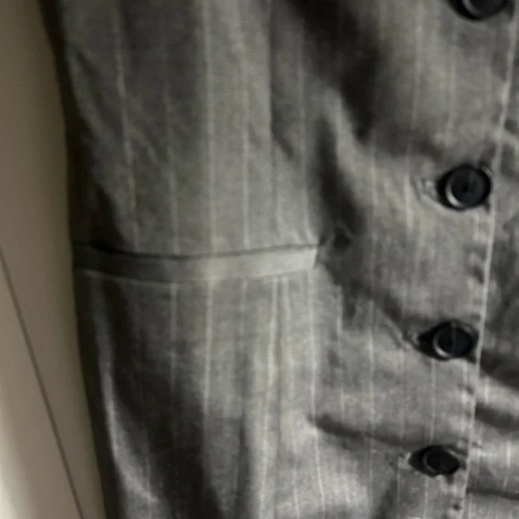 Pinstripe Tailored Vest Dress - Picture 5 of 9